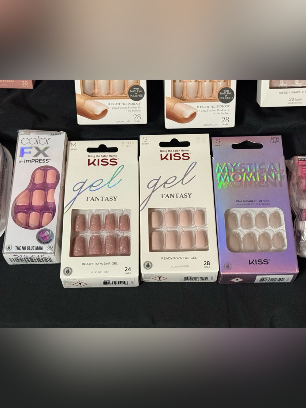 4 Boxes KISS Nails—2 Gel Fantasy, 1 FX & 1 Mystical Moment